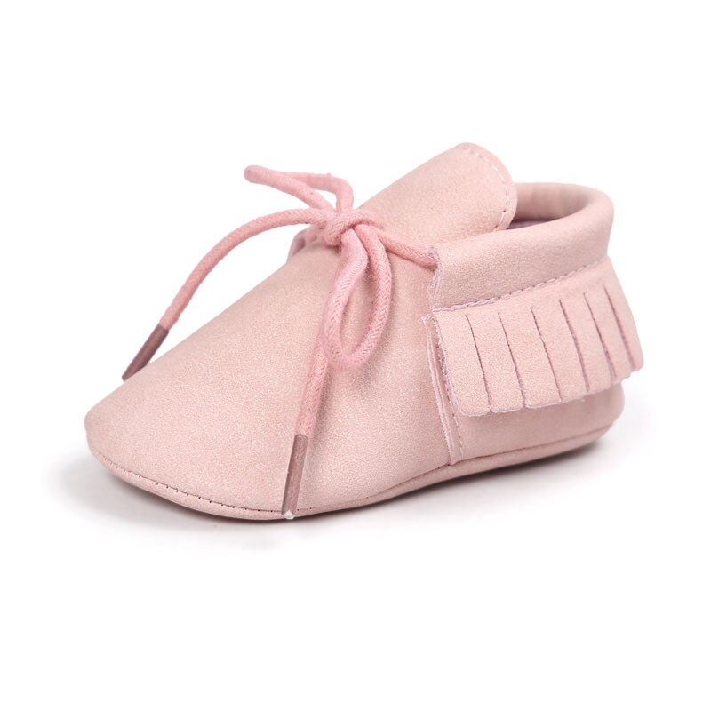 Baby's Solid Color Leather Moccasins