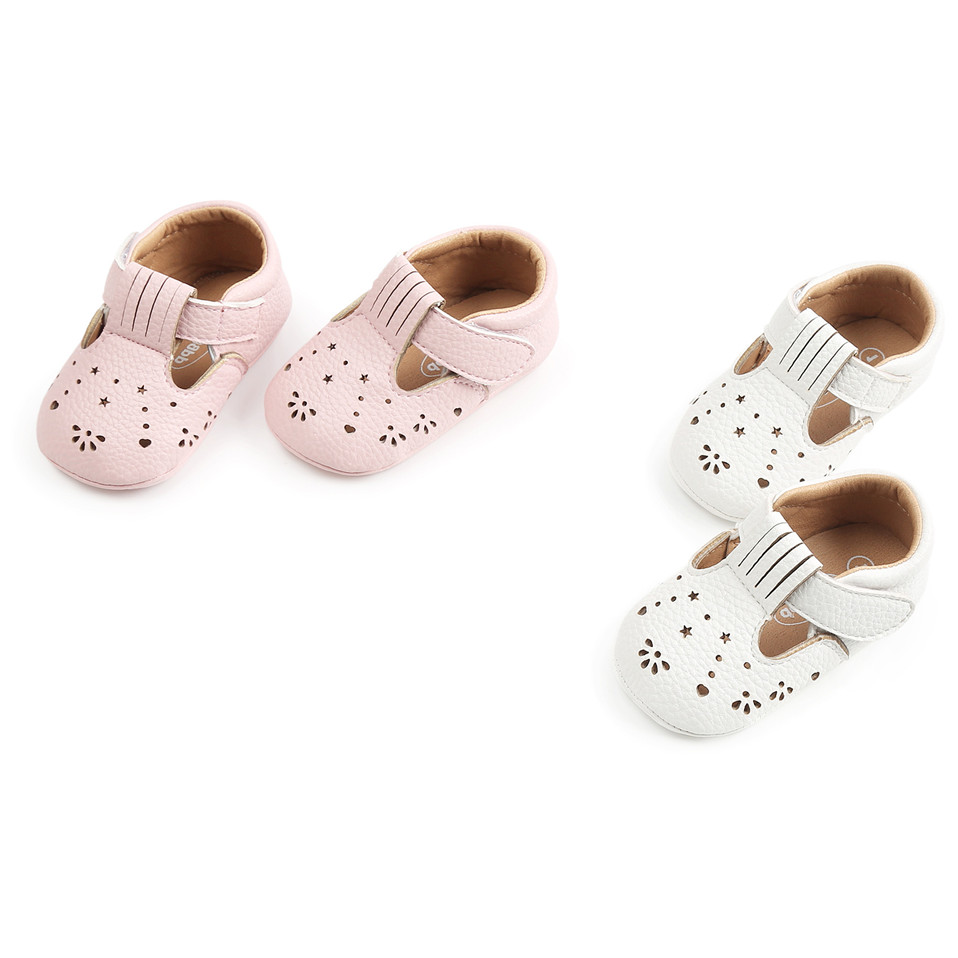 Baby Girl Shoes in White and Pink