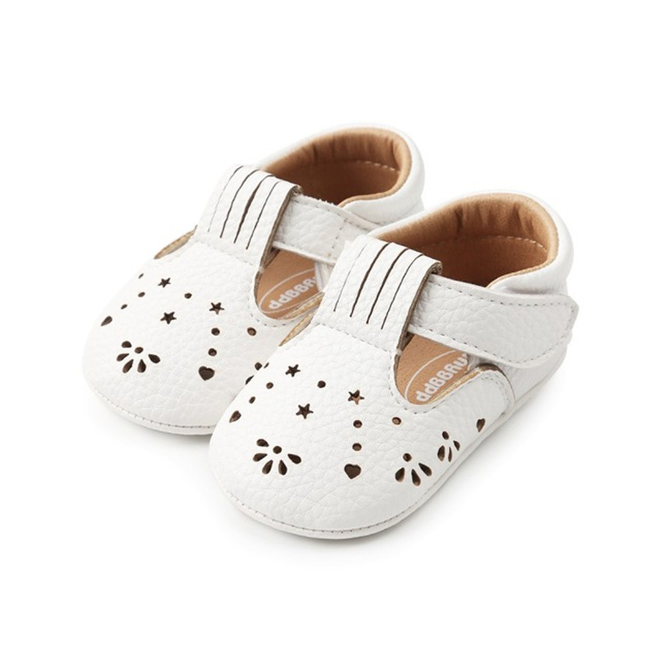 Baby Girl Shoes in White and Pink