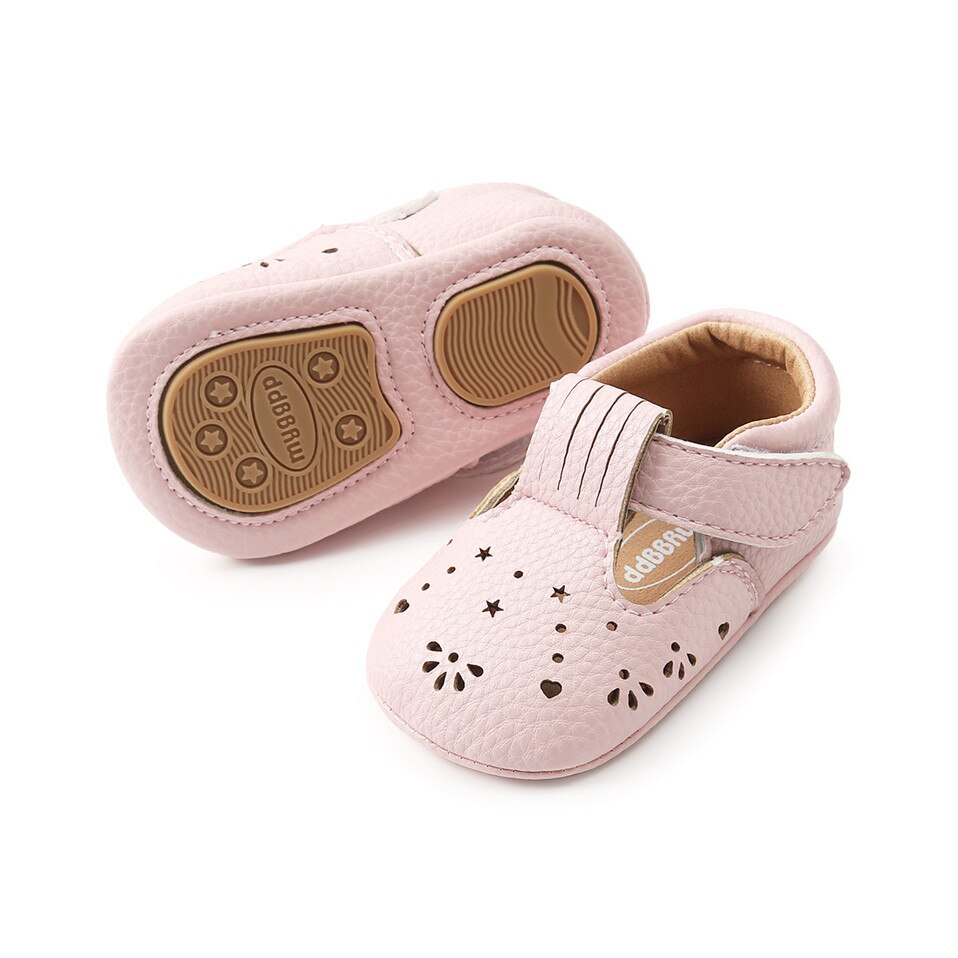 Baby Girl Shoes in White and Pink