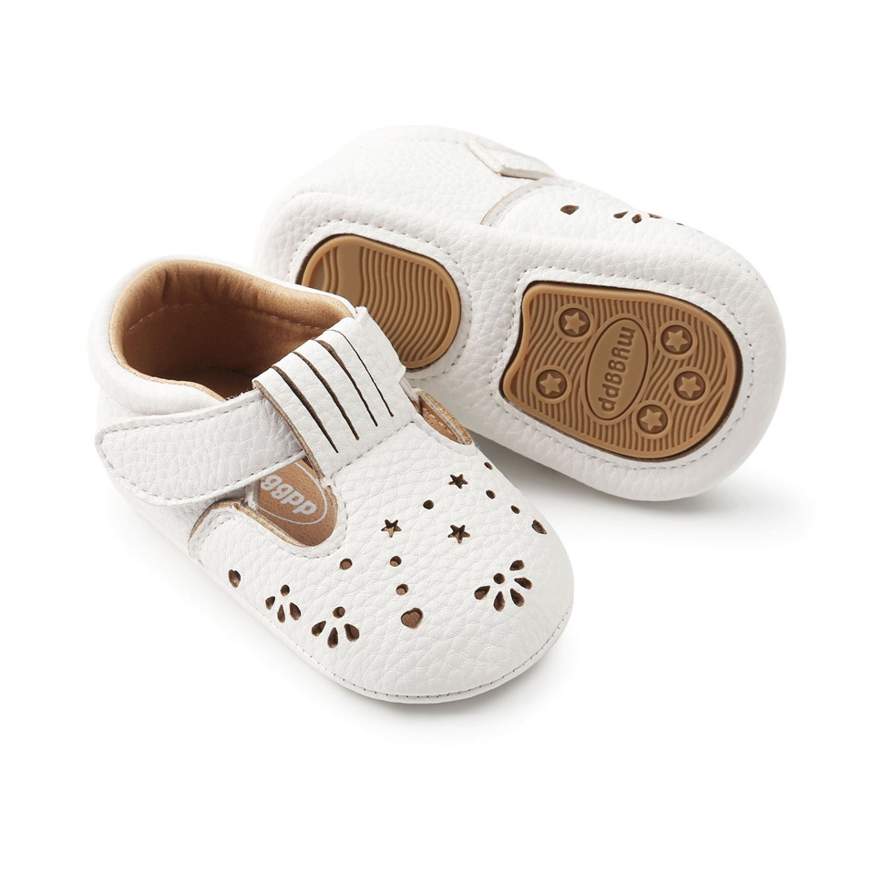 Baby Girl Shoes in White and Pink
