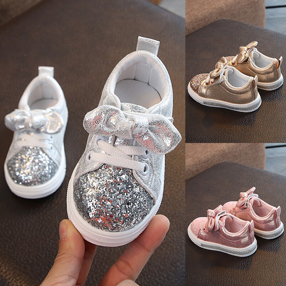 Baby Girls Sequined Sneakers