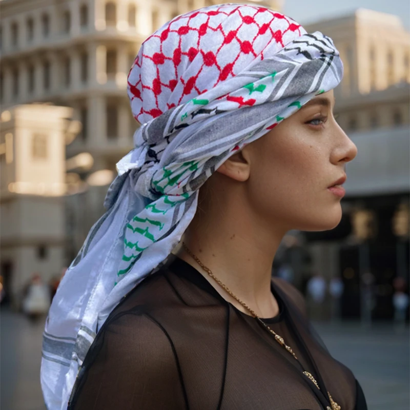 2024 Women Scarf Plaid Print Hijab Soft Shawls and Wraps Female Foulard Designer Pashmina Bandana Muslim Headscarf