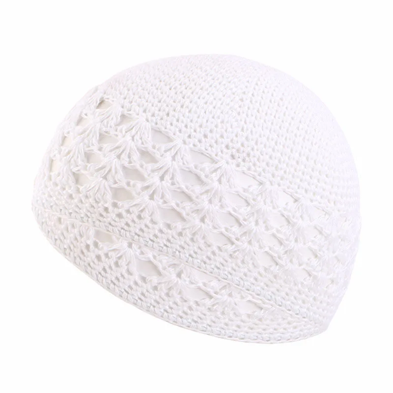 Jersey Knitted Muslim Men Kufi Prayer Hats Unisex Beanies Cap Bonnet Islamic Ramadan Jewish Kippah Homme Hat Men Wrap Headscarf