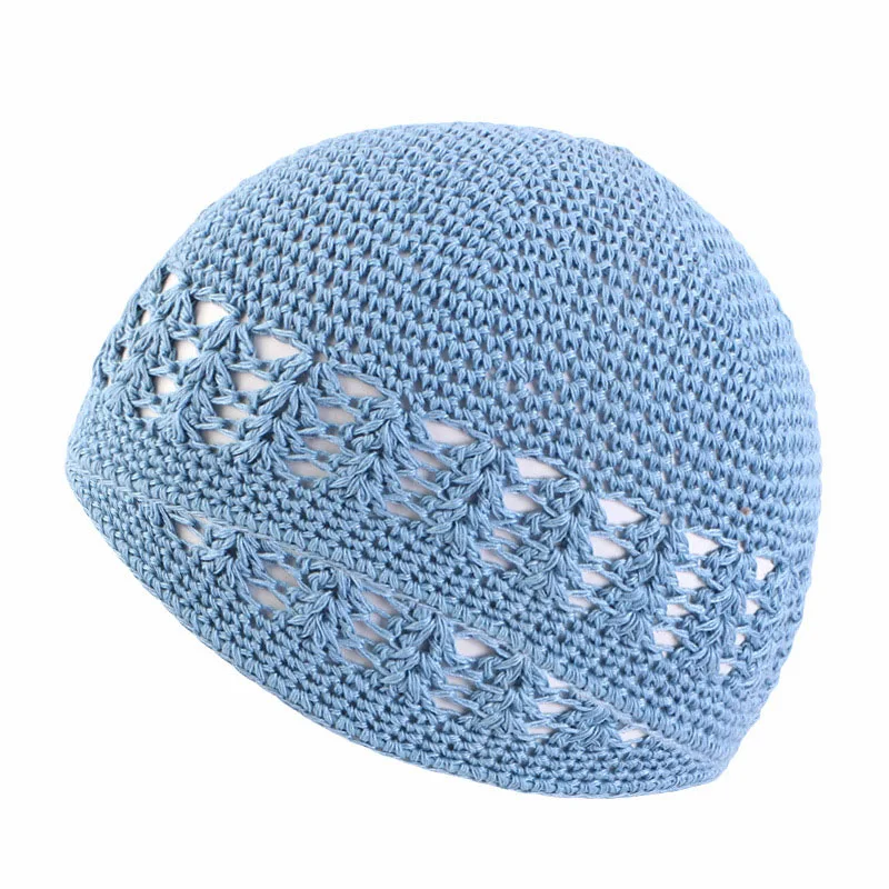 Jersey Knitted Muslim Men Kufi Prayer Hats Unisex Beanies Cap Bonnet Islamic Ramadan Jewish Kippah Homme Hat Men Wrap Headscarf