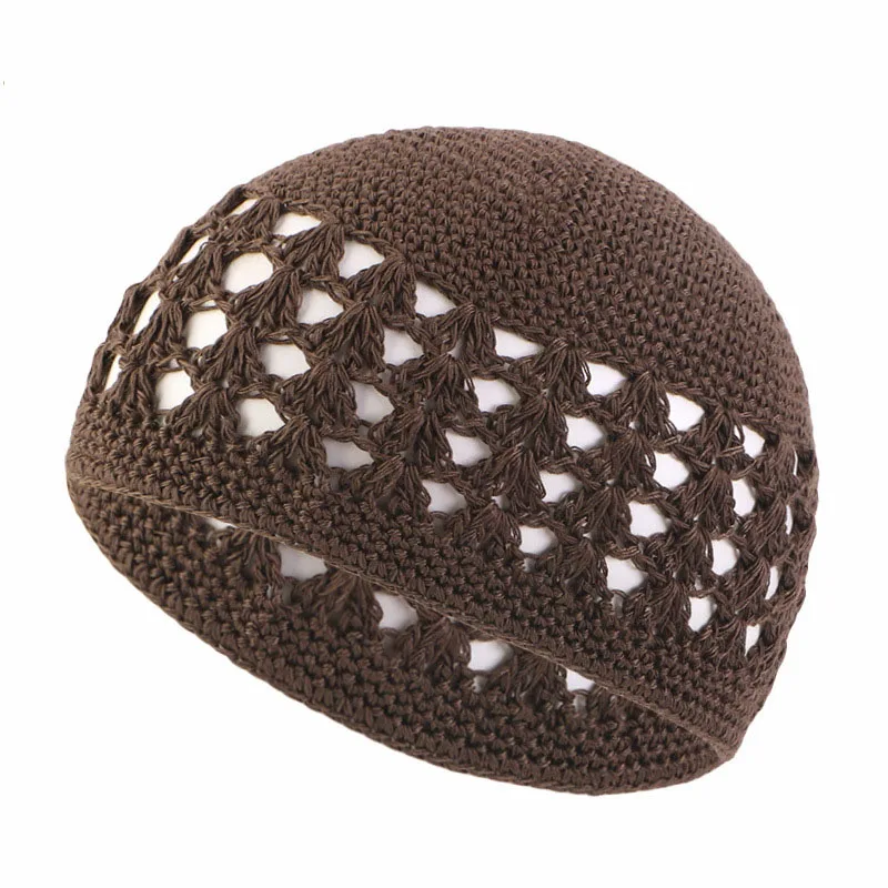 Jersey Knitted Muslim Men Kufi Prayer Hats Unisex Beanies Cap Bonnet Islamic Ramadan Jewish Kippah Homme Hat Men Wrap Headscarf