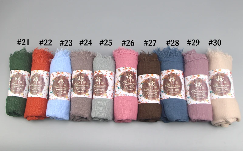 Wholesale price 70*180cm Women Muslim Crinkle Hijab Scarf Femme Musulman Soft Cotton Headscarf Islamic Hijab Shawls and Wraps
