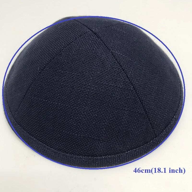 Linen Kippah for Men Jewish Kippot Skullcaps Bulk Bar/Bat Mitzvah Yamaka Hat Juadica Gift