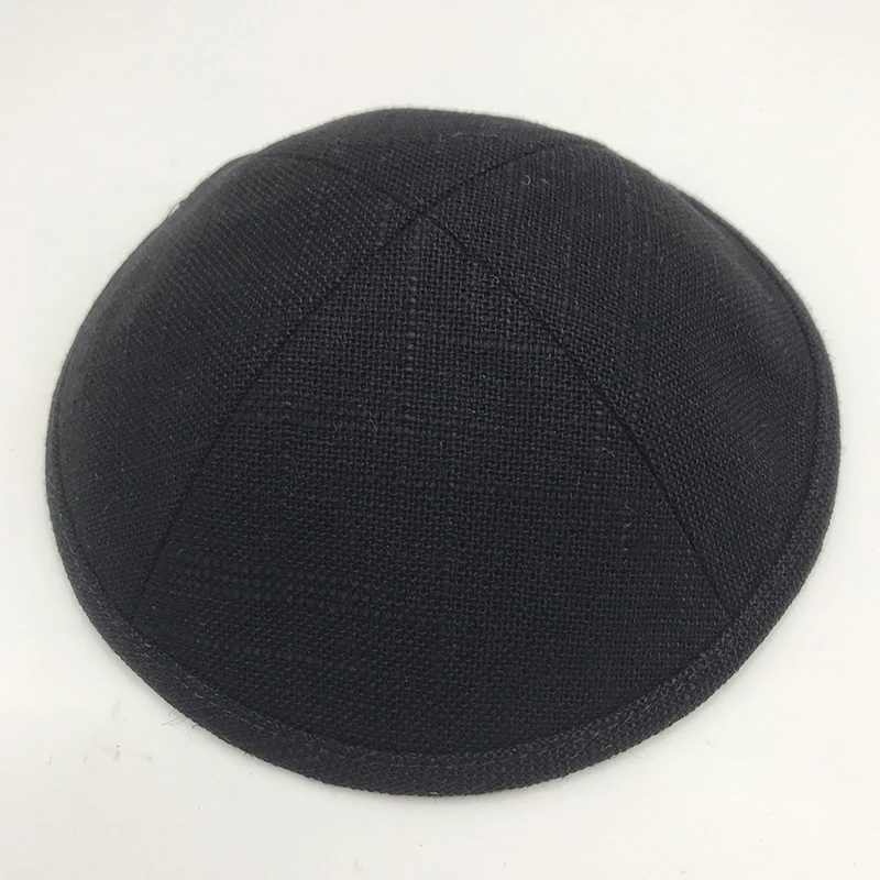 Linen Kippah for Men Jewish Kippot Skullcaps Bulk Bar/Bat Mitzvah Yamaka Hat Juadica Gift