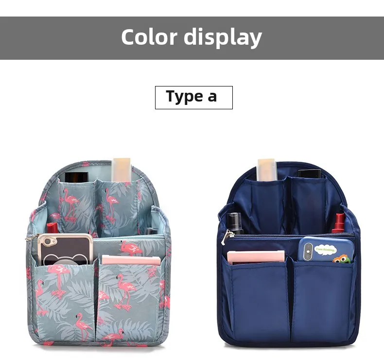Brand Design Makeup Bag Storage Bag Divided Bag Middle Bag Backpack Inner Bag Backpack Travel Organizing Bag Storage Bag HD195