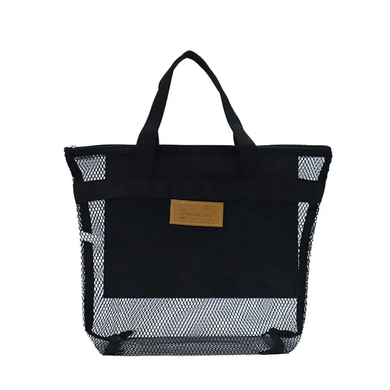Mesh Toiletry Travel Bag Portable Handheld Makeup Organizer for Cosmetics Bathroom Essentials Lightweight Breathable Design