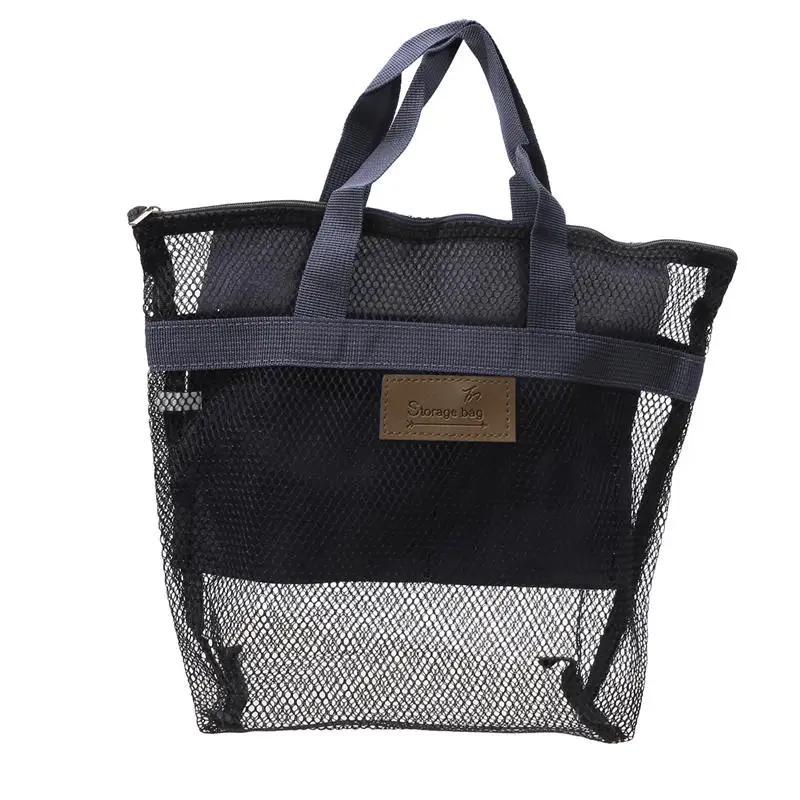 Mesh Toiletry Travel Bag Portable Handheld Makeup Organizer for Cosmetics Bathroom Essentials Lightweight Breathable Design