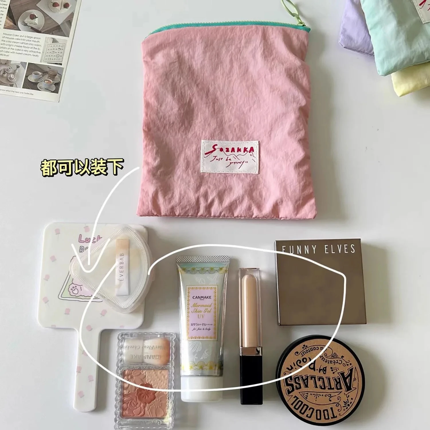 Korean Kawaii Travel Cosmetic Lipstick Coin Purse Storage Bag Cute Makeup Handbags Women Wallet Pencil Case Organizer Pouch Bags Korean Kawaii Travel Cosmetic Lipstick Coin Purse Storage Bag Cute Makeup Handbags Women Wallet Pencil Case Organizer Pouch Bags