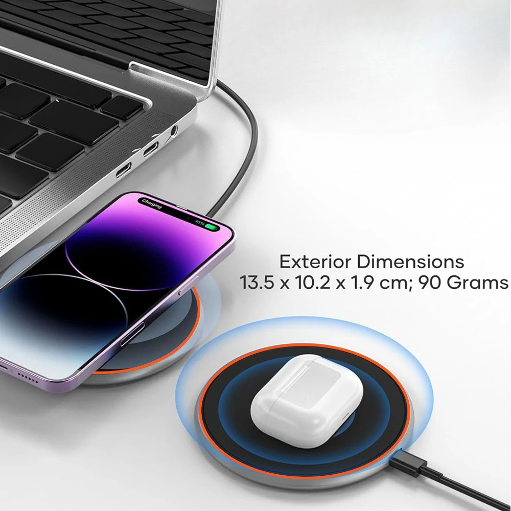 VIKEFON Wireless Charger Pad With Charge Dock For iPhone 17 16 15 14 13 12 Pro Aipods Pro 3 Samsung S25 Fast Charging Station