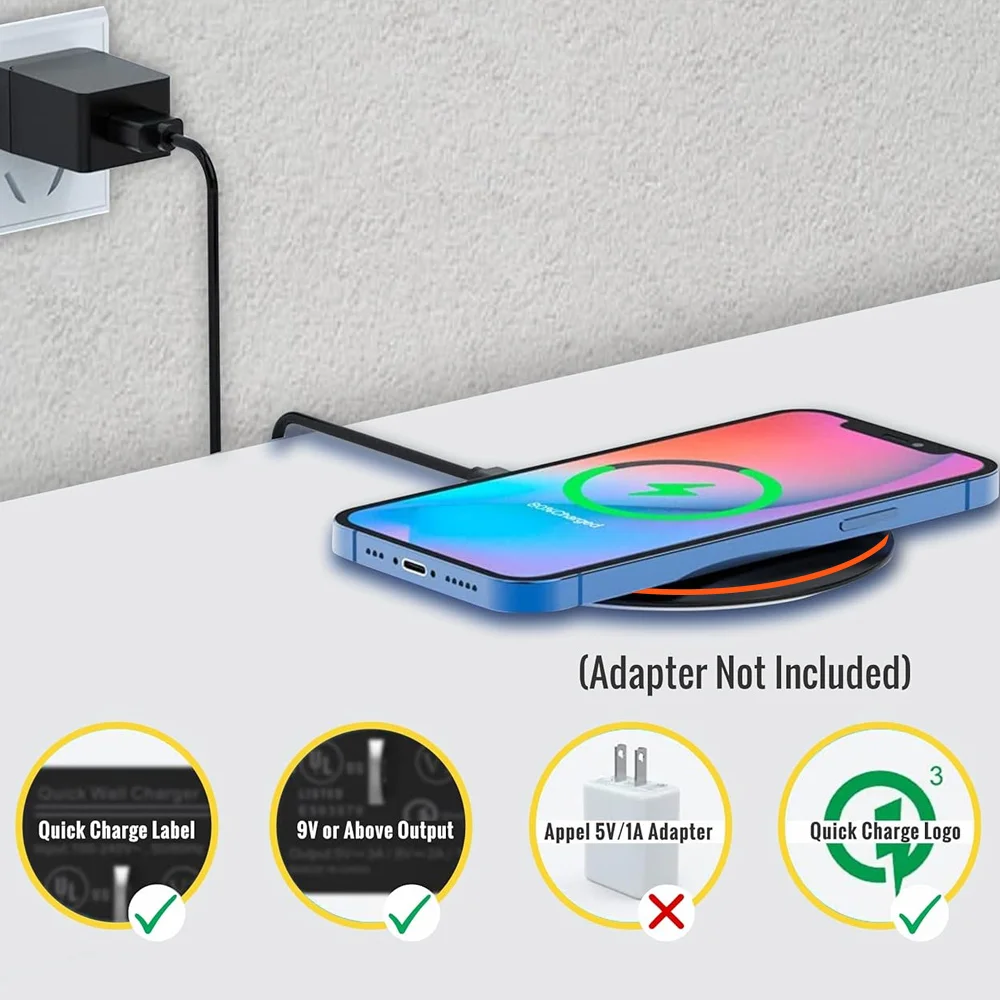 VIKEFON Wireless Charger Pad With Charge Dock For iPhone 17 16 15 14 13 12 Pro Aipods Pro 3 Samsung S25 Fast Charging Station