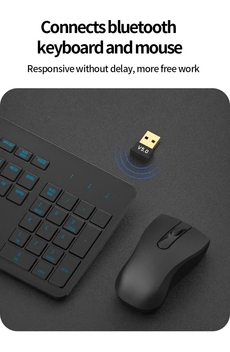 Wireless Usb Bluetooth Audio Transmitter Receiver 5.0 Removable Home Computer Desktop Bluetooth Adapter