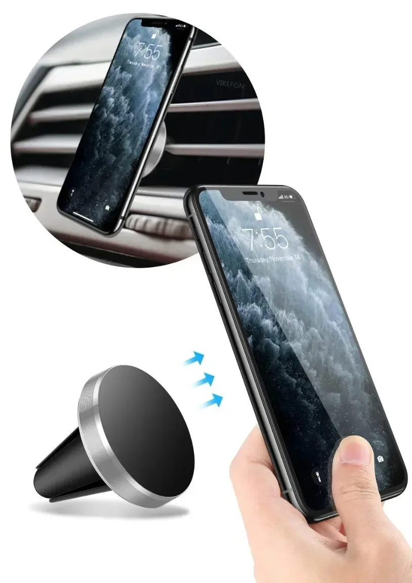 VIKEFON Car Phone Holder Air Vent Magnet Smartphone Mobile Stand Magnetic Cell GPS Mount For iPhone 16-12 Xiaomi Samsung stand