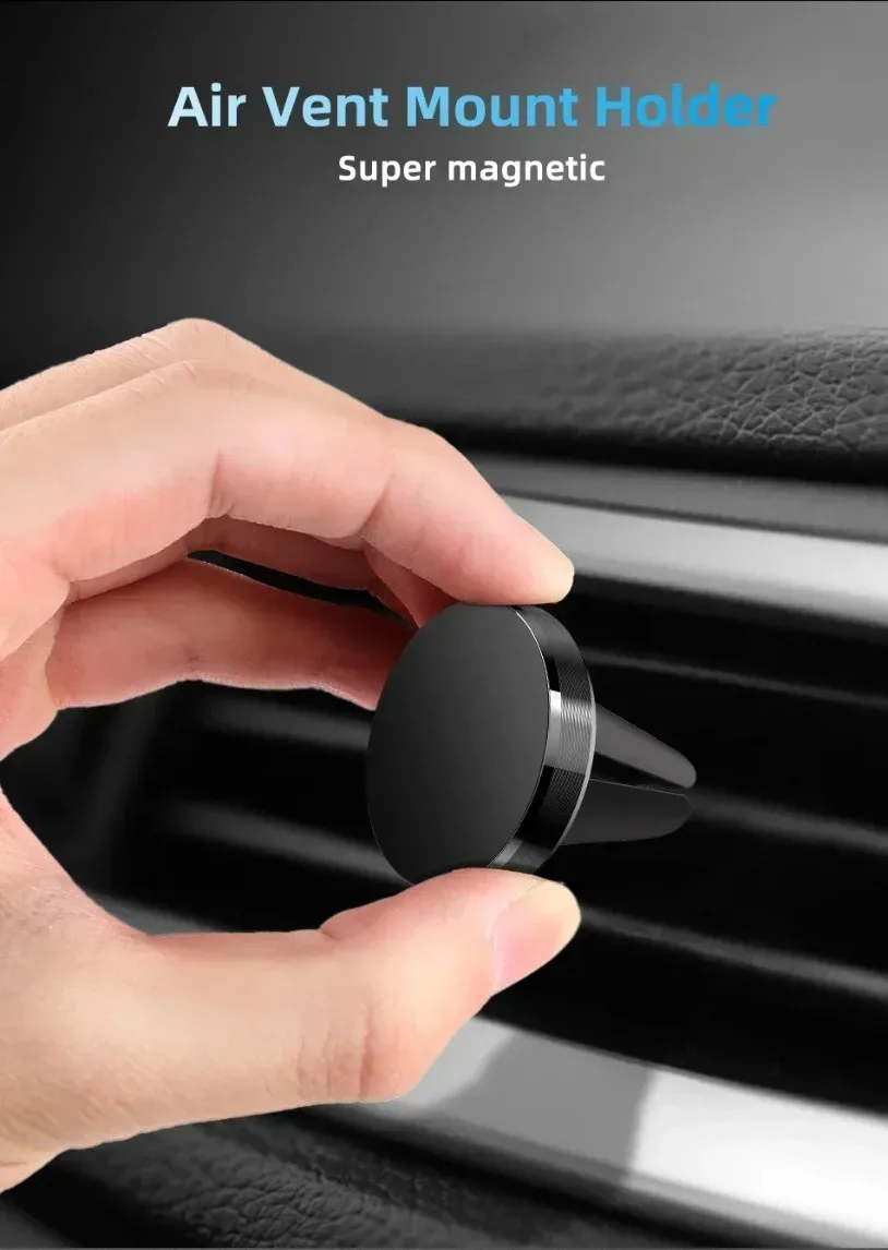 VIKEFON Car Phone Holder Air Vent Magnet Smartphone Mobile Stand Magnetic Cell GPS Mount For iPhone 16-12 Xiaomi Samsung stand