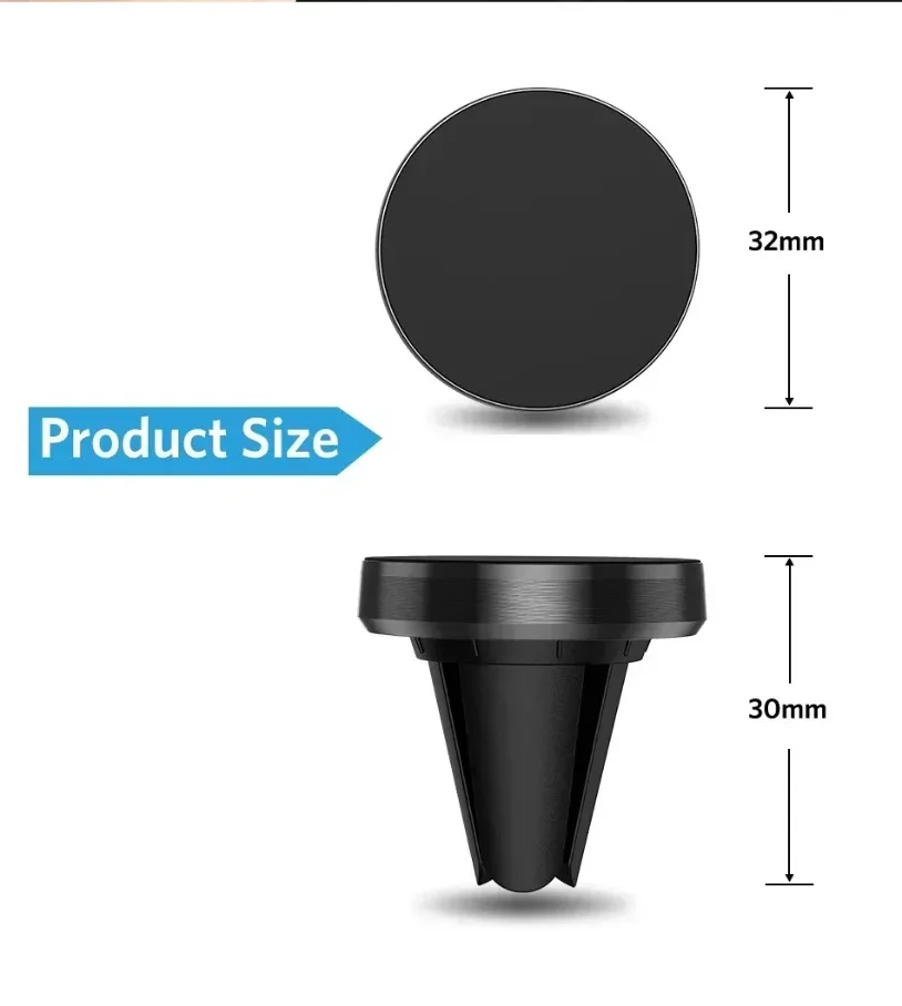 VIKEFON Car Phone Holder Air Vent Magnet Smartphone Mobile Stand Magnetic Cell GPS Mount For iPhone 16-12 Xiaomi Samsung stand