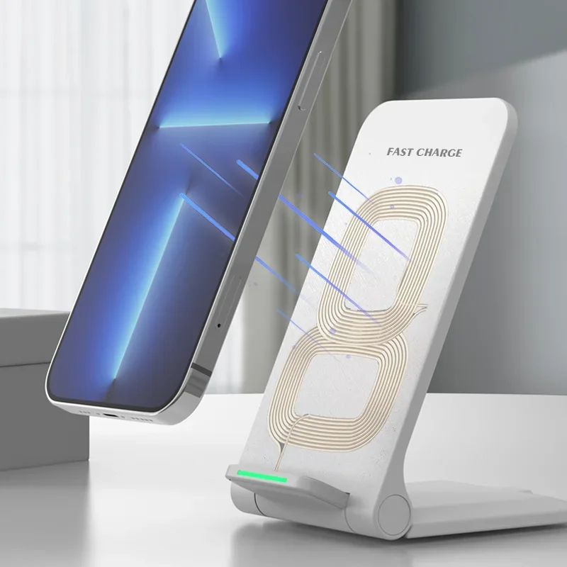Wireless Fast Charger For iPhone 15 14 13 12 ProMax11 Stand Fast Charging Charger for Samsung Note 20/10 S21 Ultra Foldable