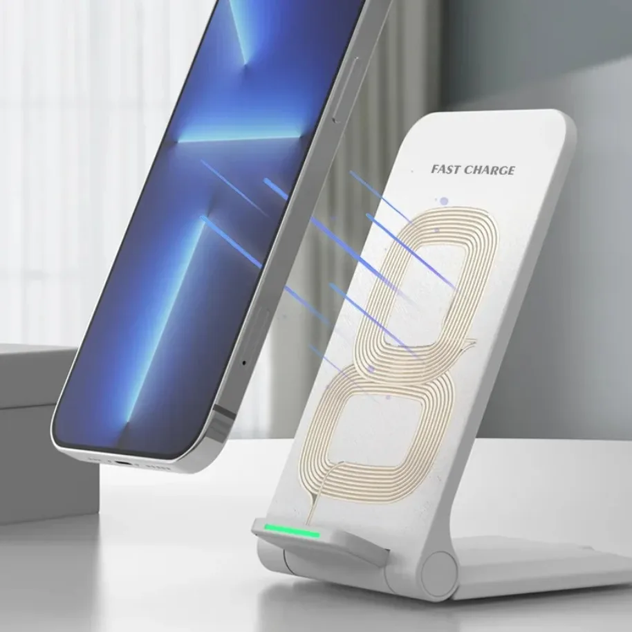 VIKEFON Wireless Charger Stand Pad For iPhone 17-12 Pro X XS Max XR 8 Samsung Xiaomi Induction Fast Charging Dock Station