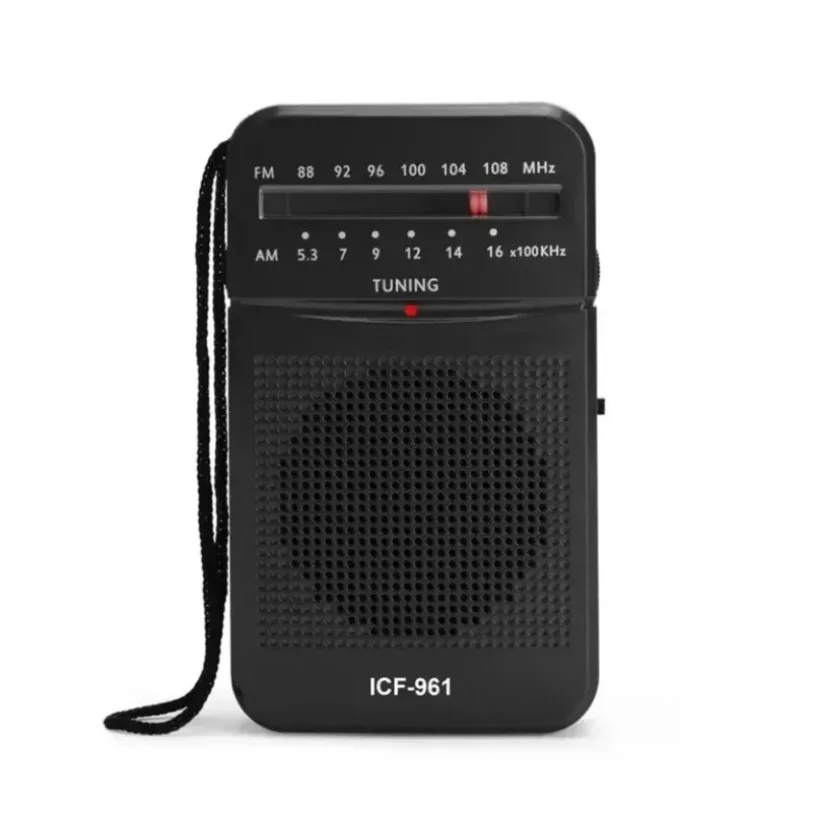 VIKEFON Portable AM FM Pocket Radio Two Band Mini Radio with Headphone Jack 2 *AA Battery Powered Crystal Radio for Home Outdoor