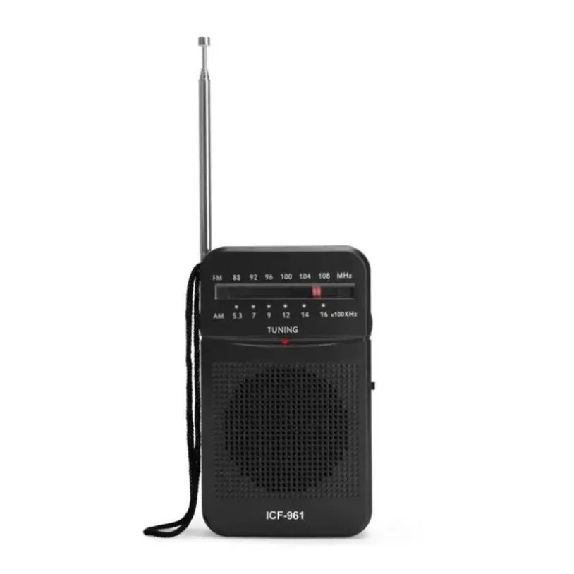 VIKEFON Portable AM FM Pocket Radio Two Band Mini Radio with Headphone Jack 2 *AA Battery Powered Crystal Radio for Home Outdoor