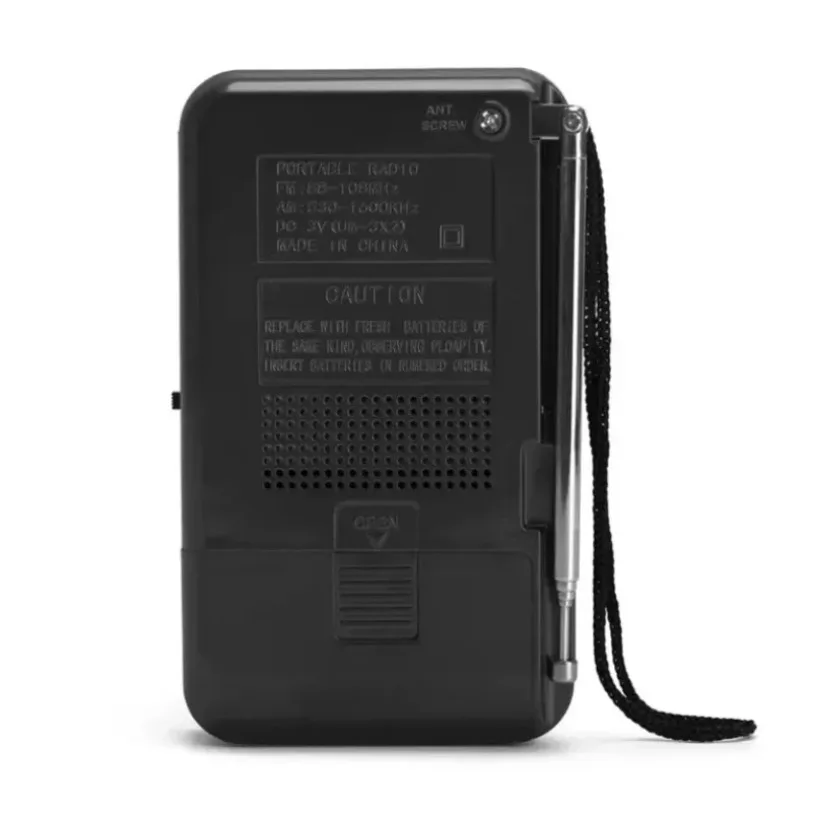 VIKEFON Portable AM FM Pocket Radio Two Band Mini Radio with Headphone Jack 2 *AA Battery Powered Crystal Radio for Home Outdoor