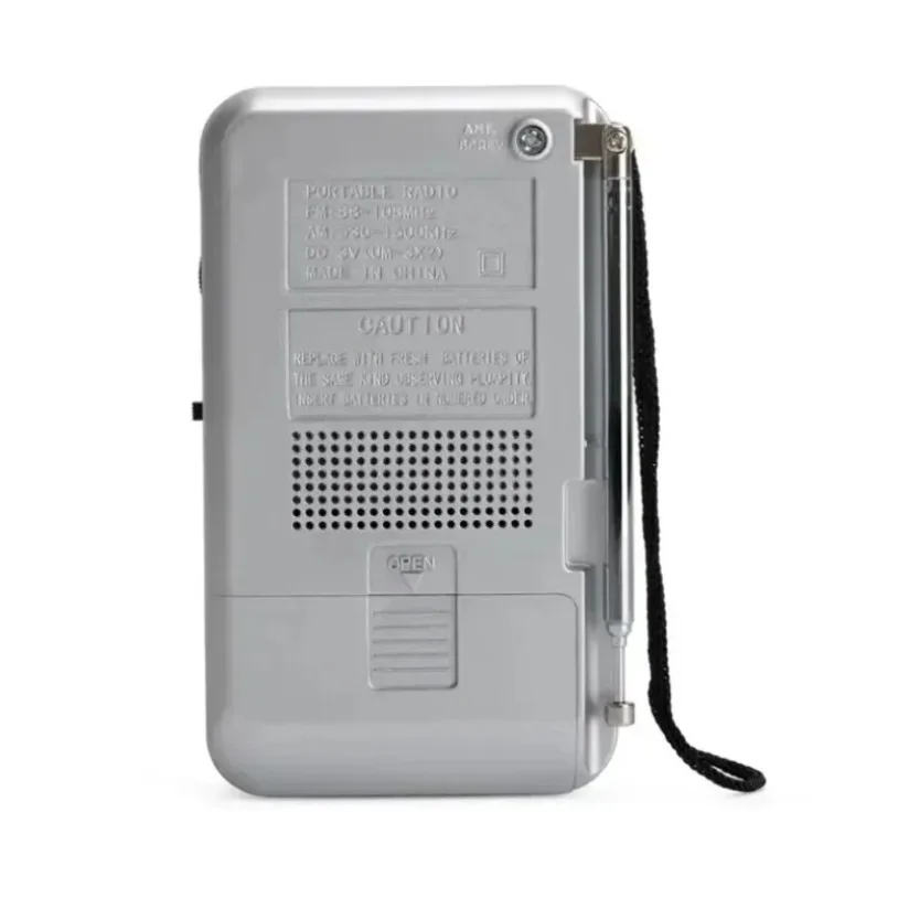 VIKEFON Portable AM FM Pocket Radio Two Band Mini Radio with Headphone Jack 2 *AA Battery Powered Crystal Radio for Home Outdoor