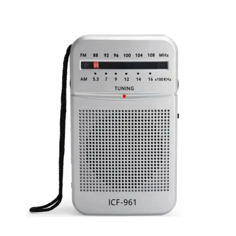 VIKEFON Portable AM FM Pocket Radio Two Band Mini Radio with Headphone Jack 2 *AA Battery Powered Crystal Radio for Home Outdoor