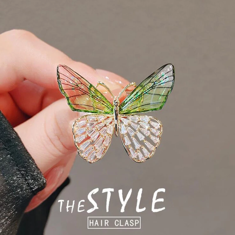 Dragonfly Butterfly Women Crystal Brooches Badge Pin Vintage Zircon Collar Pins Weddings Office Party Scarf Pin Jewelry Gift