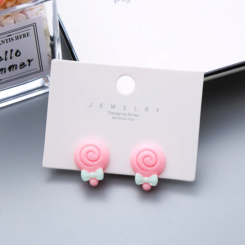 Children's Earrings No Punch Cute Vegetables Flowers Girls Ear Clips Korean Version Pain-resistant Resin Children's Ear Clips