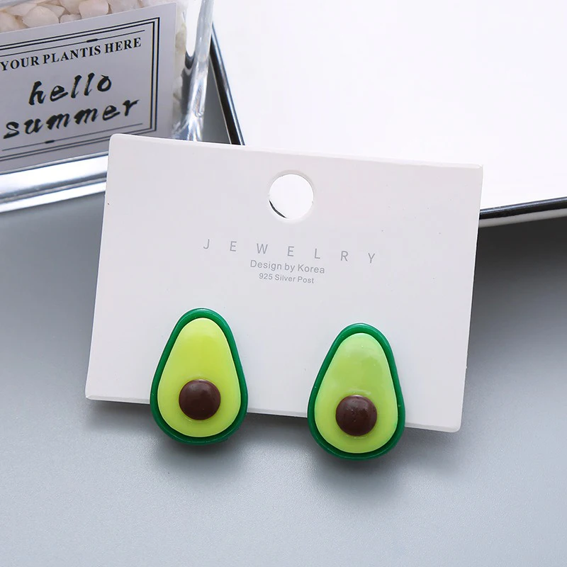 Children's Earrings No Punch Cute Vegetables Flowers Girls Ear Clips Korean Version Pain-resistant Resin Children's Ear Clips