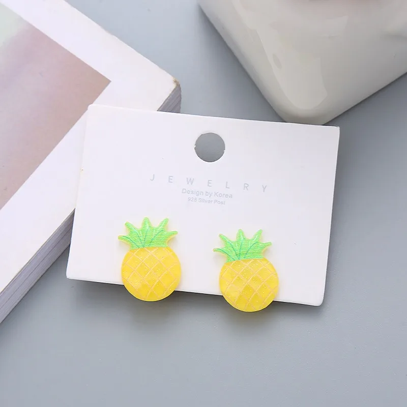 Children's Earrings No Punch Cute Vegetables Flowers Girls Ear Clips Korean Version Pain-resistant Resin Children's Ear Clips