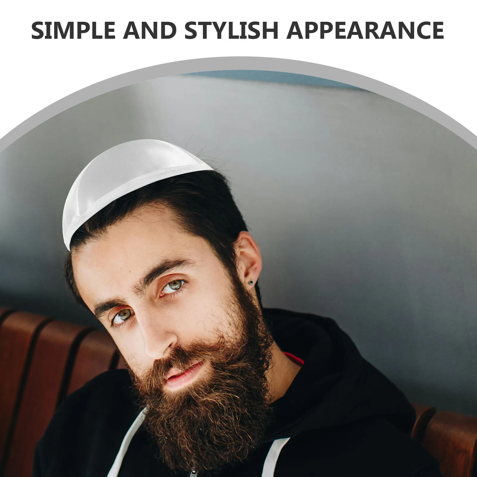White Polyester Jewish Kippah Yarmulke Cap Breathable Skull Cap Men Prayer Daily Ceremony Hat Jewish Hat Yemenite Prayer Kippah