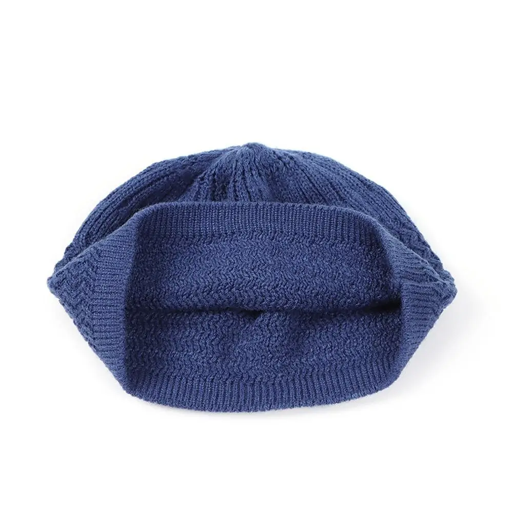 Winter Knitted Muslim Men Prayer Hats Unisex Beanies Cap Warm Islamic Ramadan Jewish Kippah Homme Hat Men's Wrap Head Caps