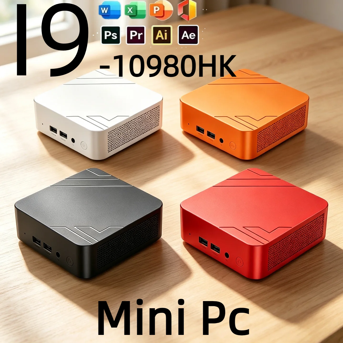 2026 Core I9 10980HK Portable PC Computer Windows Mini PC 16GB RAM 512GB/1TB/2TB SSD WiFi 6 BT 5.2 4K Gaming Pc Desktop
