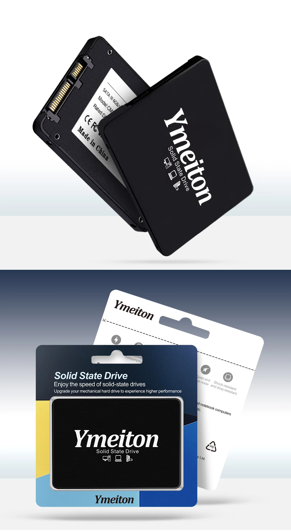 Ymeiton 2-10PCS SSD Custom 120GB 240GB 480GB 960GB Internal Sata3 Solid State Drive 2.5 128GB 256GB 512GB 1TB SSD for PC Laptop