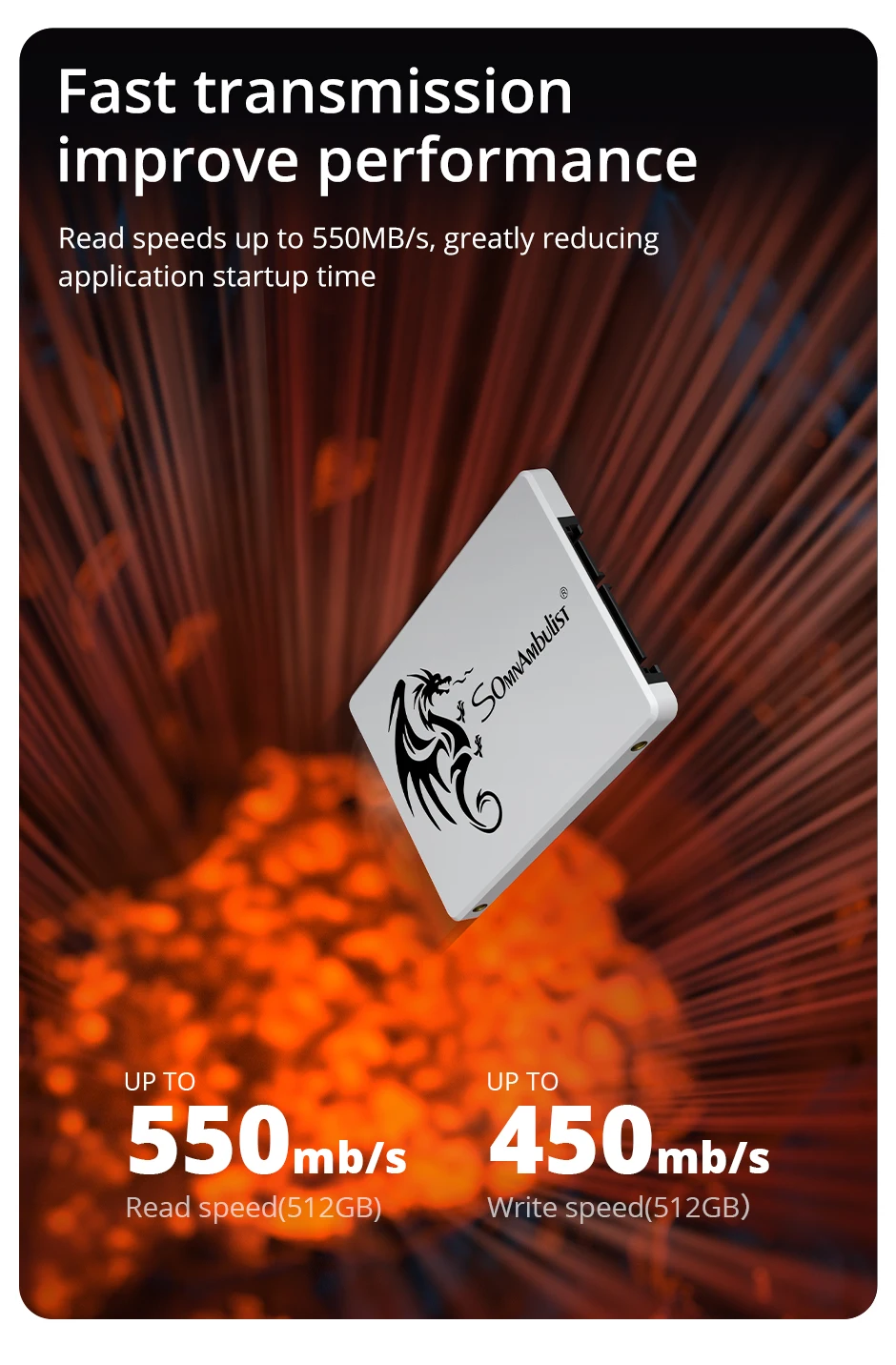 SomnAmbulist SSD 2.5 64GB 128GB 256GB 512GB 1TB for Laptop Desktop Solid State Drive Sata3 120GB 240GB 480GB 960GB 2T