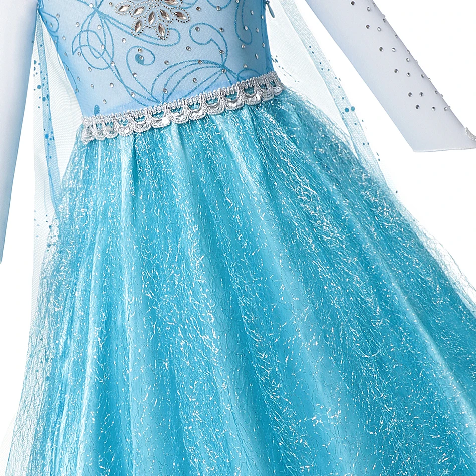 Elsa Anna Kid Princess Girls Dress Rapunzal  Kids Cosplay Halloween Vestidos Children Costume Birthday Party Dress
