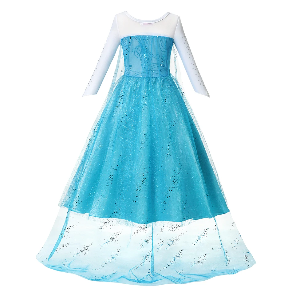 Elsa Anna Kid Princess Girls Dress Rapunzal  Kids Cosplay Halloween Vestidos Children Costume Birthday Party Dress