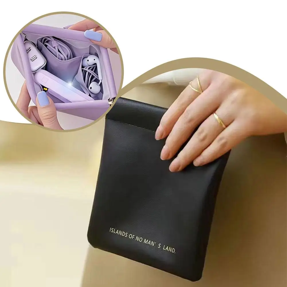 Waterproof Foldable Cosmetic Case - 11-13cm Multi-Layer Organizer for Lipstick & Makeup, Portable for Travel (White/Black/Purple