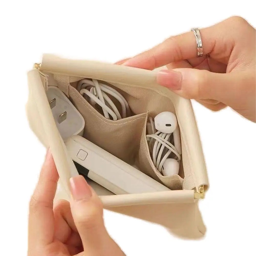 Waterproof Foldable Cosmetic Case - 11-13cm Multi-Layer Organizer for Lipstick & Makeup, Portable for Travel (White/Black/Purple