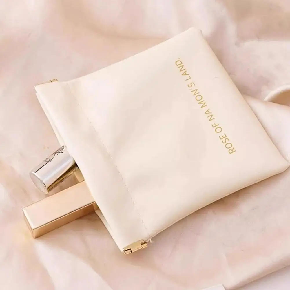 Waterproof Foldable Cosmetic Case - 11-13cm Multi-Layer Organizer for Lipstick & Makeup, Portable for Travel (White/Black/Purple