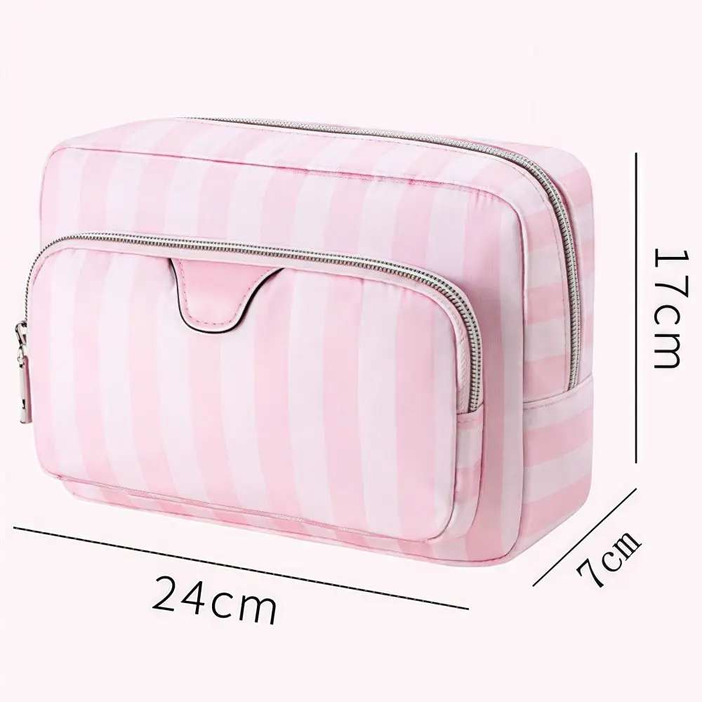 Large Capacity Handheld Makeup Bag Portable Oxford Cloth Cosmetic Storage Bag Minimalist Style Travel Design Wash Bags