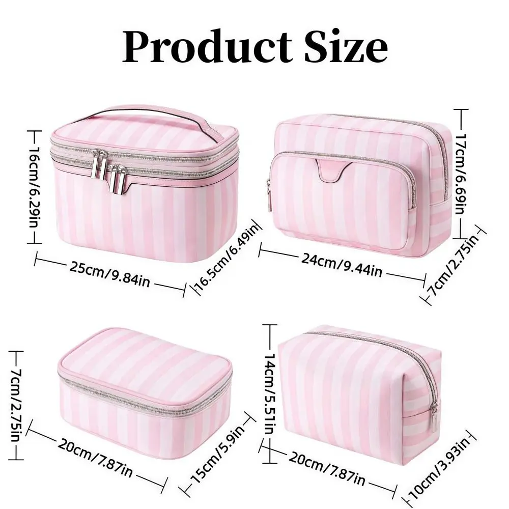 Large Capacity Handheld Makeup Bag Portable Oxford Cloth Cosmetic Storage Bag Minimalist Style Travel Design Wash Bags