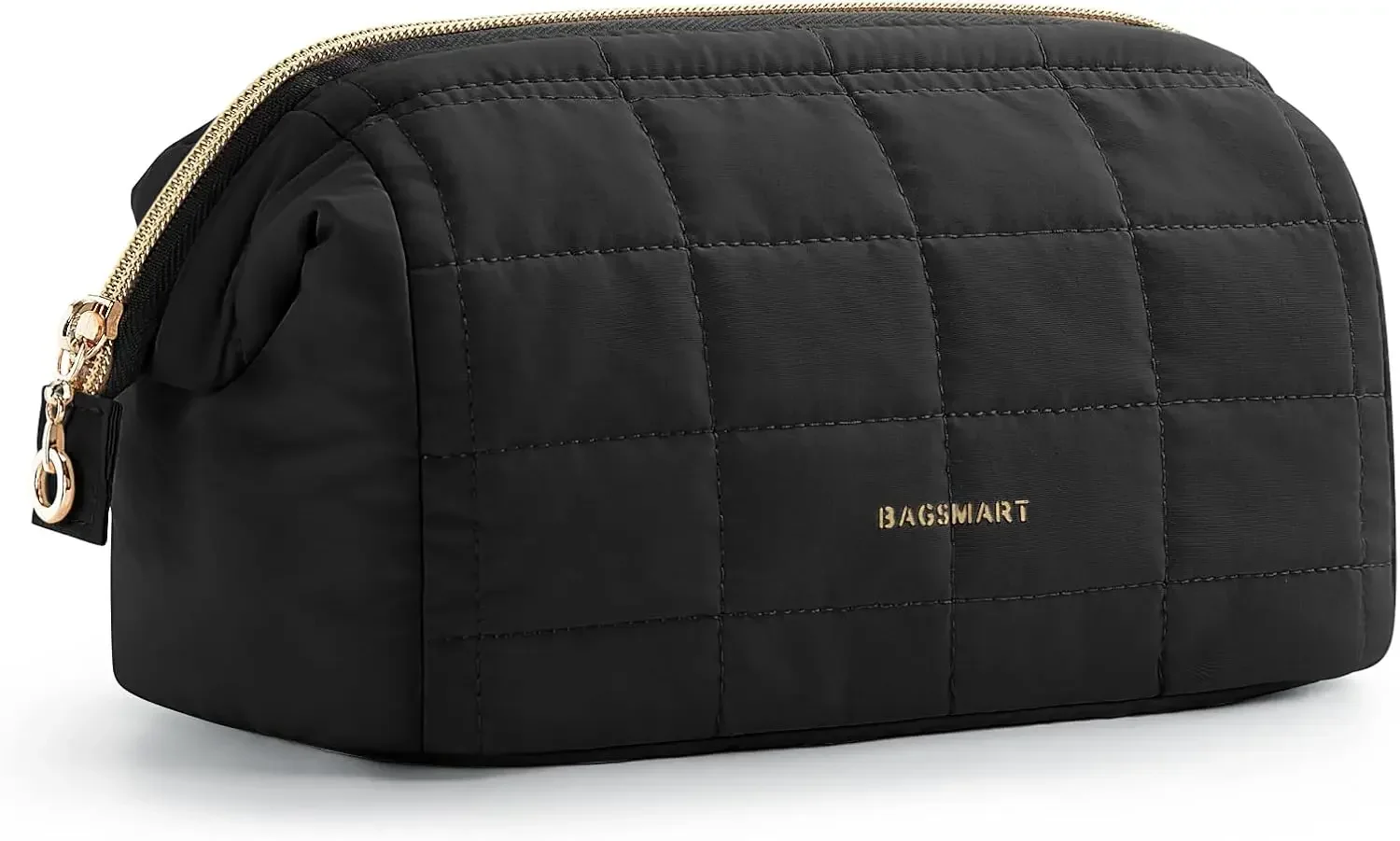 Makeup Bag Travel Toiletry Bag Puffy Padded Make Up Bags Wide Open Pouch Purse Travel Essentials Toiletries Accessories Brushes