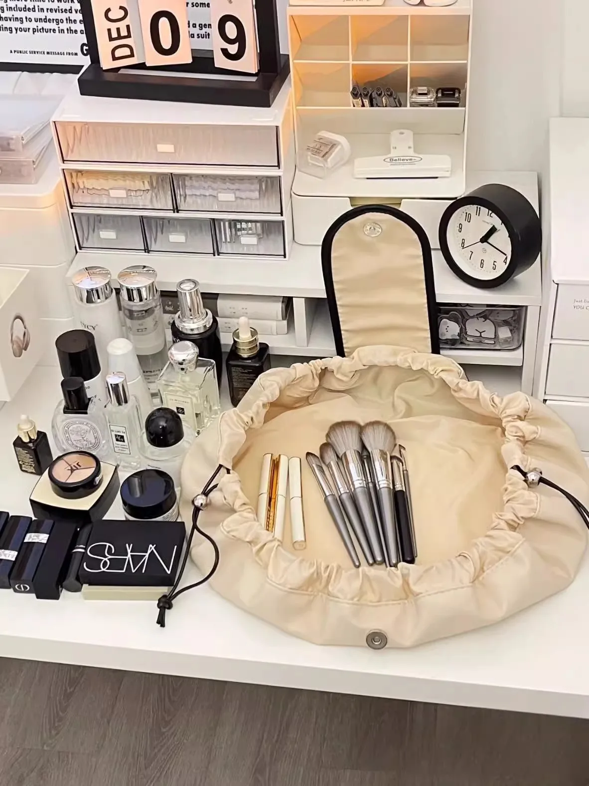 Large Capacity Travel Storage Bag Draw Rope Cosmetic Pouch Cosmetics Makeup Organizer Bags Women's Special Purpose Luggage