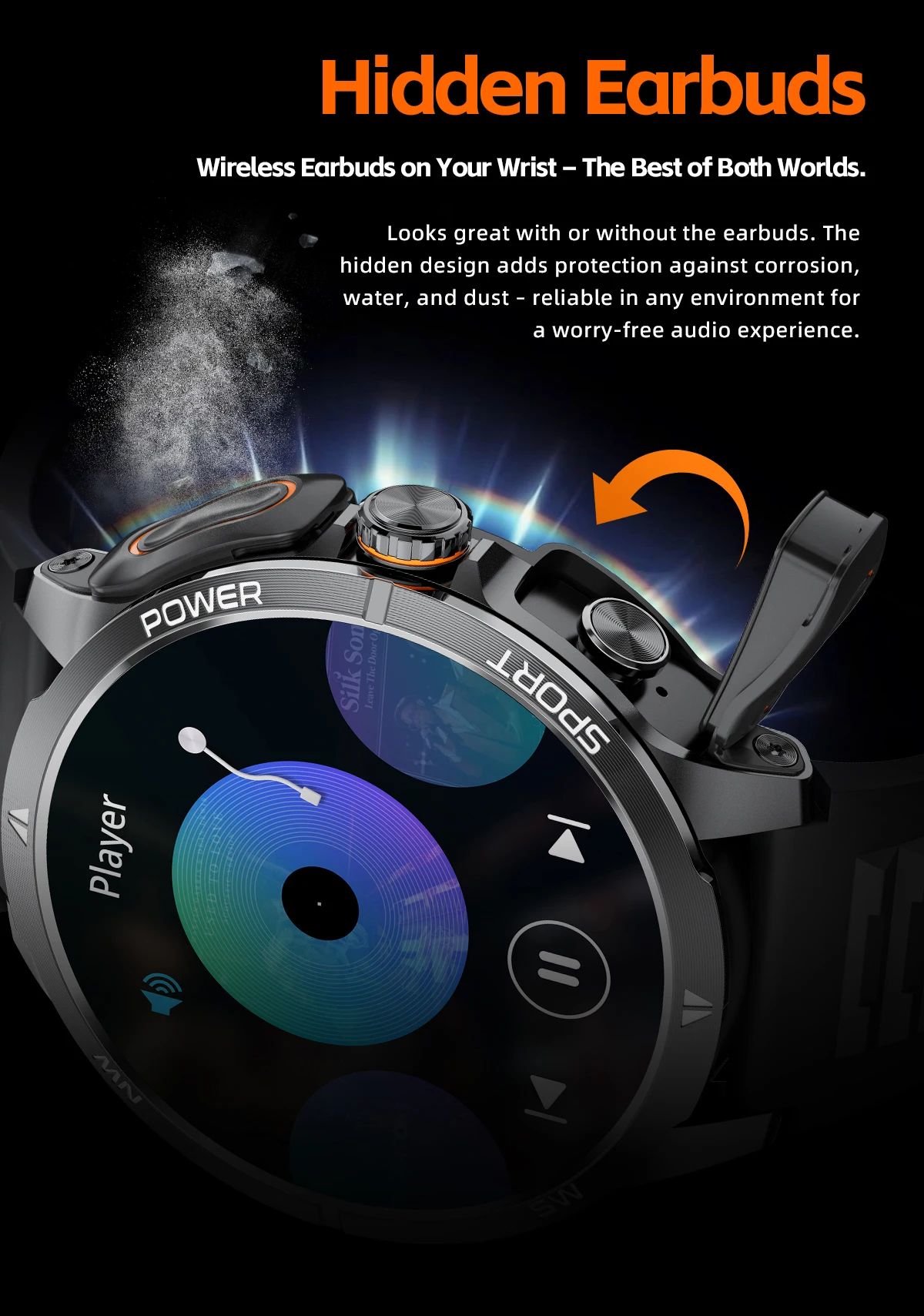 TWS 2-in-1 Smart Watch with Headphones Sports Play Music Bluetooth Headset Call Men Health Monitor NFC Women Smartwatch Earbuds