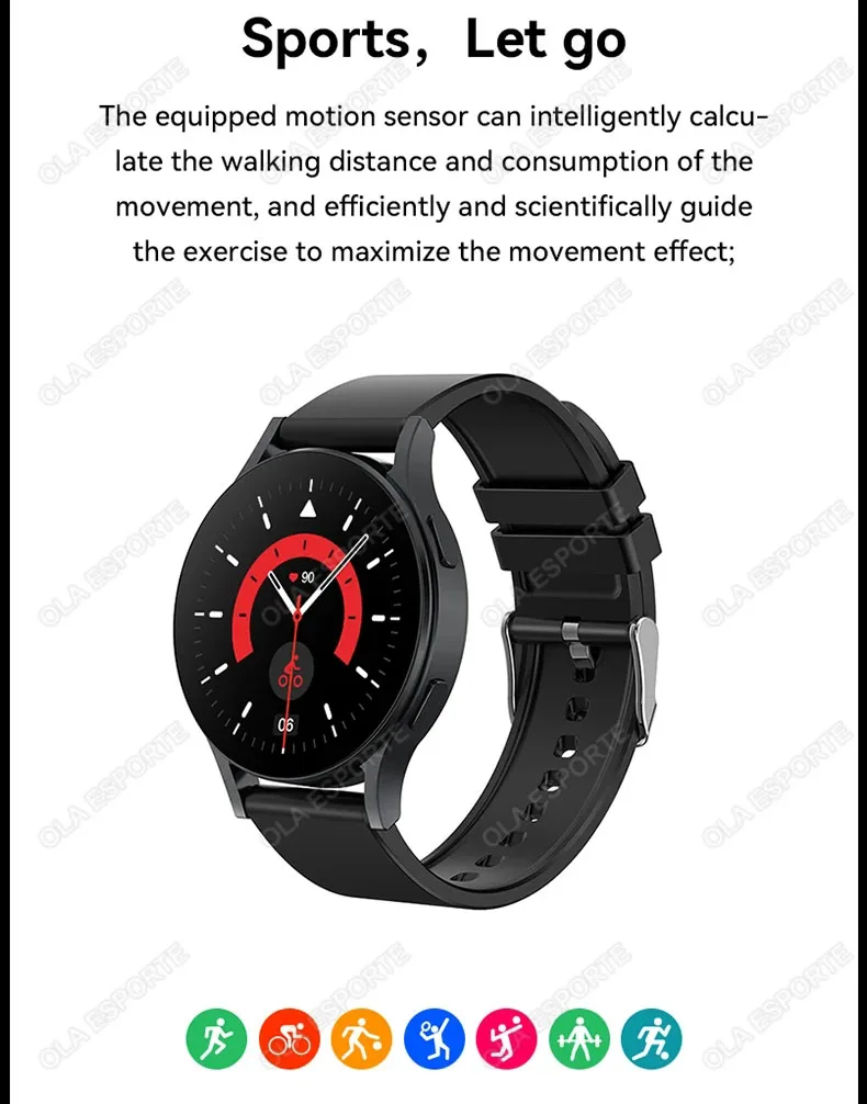 New Smart Watch For Men Women Bluetooth Call Heart Rate Blood Oxygen Sleep Monitor Waterproof 100+ Sports Modes Smartwatch HT30